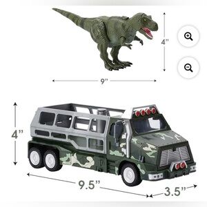 Jungle Truck and 9 In Tall Tyrannosaurs Rex Dinosaur..(NWT)